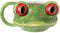 Pukinator große Augen Frosch Keramiktasse, gemischt, Höhe 8 cm, Breite 15,5 cm, Tiefe 12,5 cm