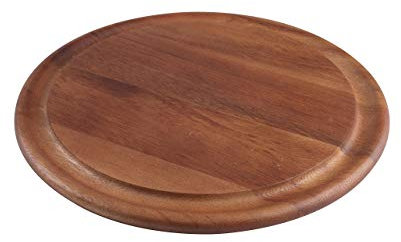 T&G 10955 Tuscany Round Chopping Board with Groove in Acacia, 29.4 x 1.5 cm , Brown