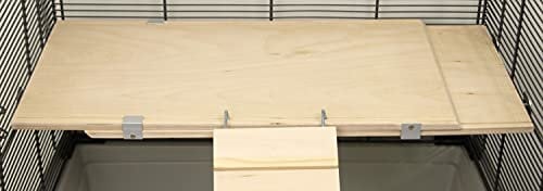 PETGARD Holz-Etage Flex - Etage für Heimtier-Käfig ausziehbar - Käfig-Erweiterung aus Holz - Käfig-Zubehör - Holzetage für Stall 37 x 20 x 1,7 cm