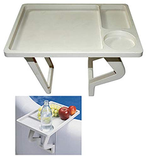 Spa or Hot Tub Side Drinks Tray - Grey