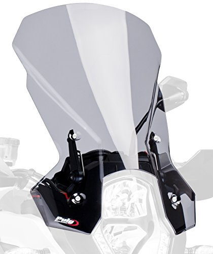 Puig 6494H Erhöhe Komfort und Schutz mit der Touring-Scheibe von Referenz in rauchigem Finish, aus hochfestem Acryl gefertigt, mit aerodynamischem Design und Adventure-Stil.
