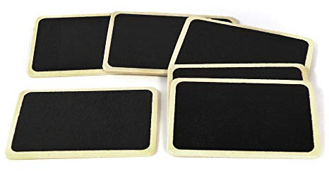 Frau WunderVoll® 12 Grosse TÄFELCHEN AUS Holz, 8,6 x 5,6 cm/zum beschriften, Kreidetafeln, Tafeln klein, mini Tafeln, Wegweiser, Hochzeit, Tischkarten, Memo, Message, Tischdeko