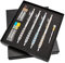 Pentel Arts GraphGear 1000 Premium-Geschenkset mit Nachfüllminen und Radiergummis (PG1000BXSET), Schwarz, 0,3 mm, 0,5 mm, 0,7 mm, 0,9 mm