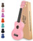 Strong Wind Sopran Ukulele 21 Zoll Lindenholz Ukulelen für Anfänger Vier Saiten Hawaii Gitarre Ukulele für Erwachsene Jugendliche Rosa