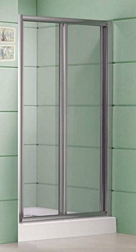Box doccia in Cristallo Opaco 5 mm - porta a libro - Nicchia - 100 cm larghezza - Altezza 190 cm