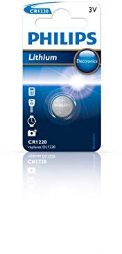 Philips CR1220/00b Mini Pila a Bottone, Litio, 3 V, Argento