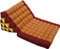 GURU SHOP Thaikissen, Dreieckskissen, Kapok, Tagesbett mit 1 Auflage - Dunkelrot/gold, 30x50x75 cm, Asiatisches Sitzkissen, Liegematte, Thaimatte