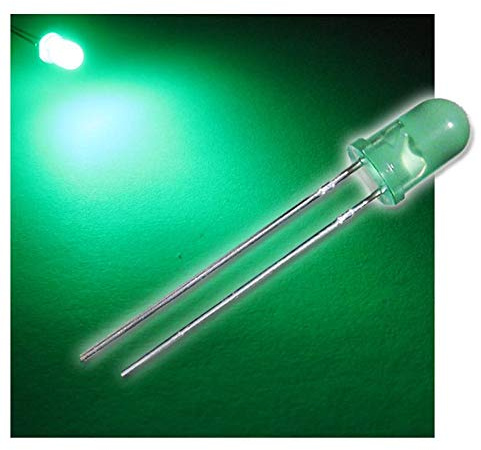 world-trading-net 50 LEDs 5mm diffus grün Typ WTN-5-3800gr, Leuchtdiode, bedrahtet, Diode leuchtend, als Bauteil