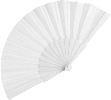 eBuyGB Folding Handheld Pretty Hand Fan Wedding Party Accessory Pocket Sized Fan For Wedding Gift, Party Favors, DIY Decoration, Summer Holidays, Home Décor, White