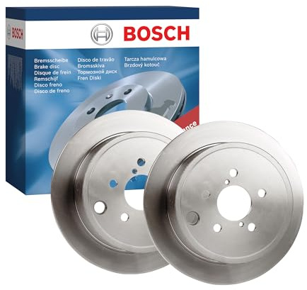 Bosch BD1697 Brake Disc Set - 285.65 mm Solid Discs - Rear Axle - ECE-R90 Certified - Reliable Braking, Stable Performance, Corrosion Protection - 1 Set of 2 Discs