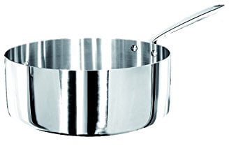 Pentole Agnelli Linea 1907 Casseruola Bassa con Manico, Alluminio, Argento, 24 cm