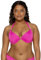 Smart & Sexy Costume da Bagno da Donna Secret Mega Push-up Halter Bikini Top, Fucsia Sizzle, 2C