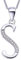 VIKI LYNN Initial Anhänger S 925 Sterling Silber Buchstabe Halskette mit Zirkonia Personalisierte Geschenke für Frauen Damen Mädchen