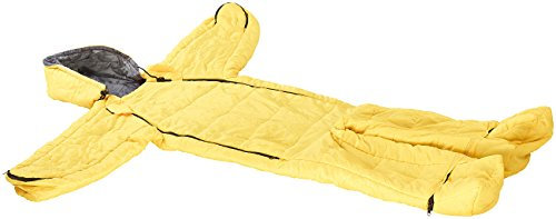 Semptec Urban Survival Technology Reiseschlafsäcke: Kinderschlafsack mit Armen und Beinen, Größe S, 150 cm, gelb (Schlafsack mit Armen und Beinen, Schlafsack mit und für Kinder)