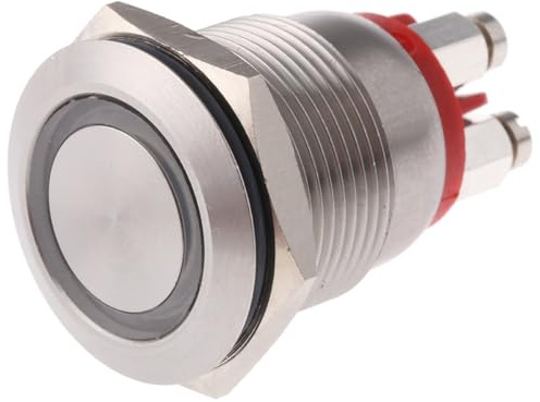 Bulgin MPI002/TERM/RD Drucktaster 24 V/DC, 0,05 A, 1 x Aus/(ON), rot (Ø x L) 22 mm x 31 mm I