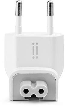 aiino - EU Stecker für Apple MacBook & iPad Netzteil, Apple Stecker für die Steckdose, Ersatzstecker, Apple Stromkabel, MacBook Ladegerät, Wandstecker & Netzteil für MacBooks, EU-Stecker - Weiss