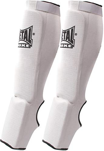METAL BOXE Protège-Tibias/Pieds Blanc XS