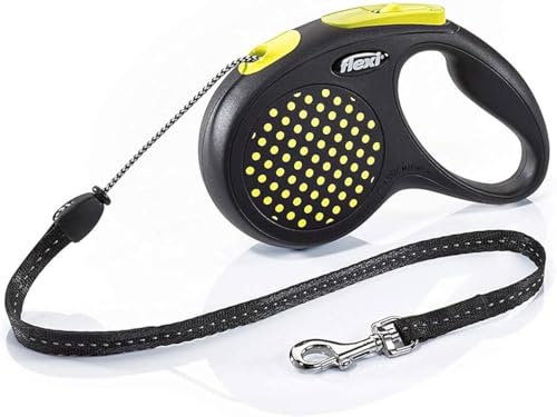flexi . Roll-Leine Design, Seil 5 m für Hunde bis Maximal 20 kg, M, gelb