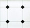 4 Vinyl Floor Tiles: (White Tiles with Black Diamond) SELF-Stick