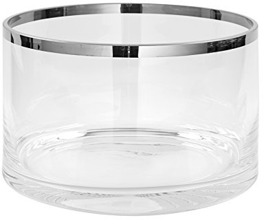Fink Empire, Glasschale, Glas, Platinumauflage, transparent, H. 14 cm, D. 22.7 cm