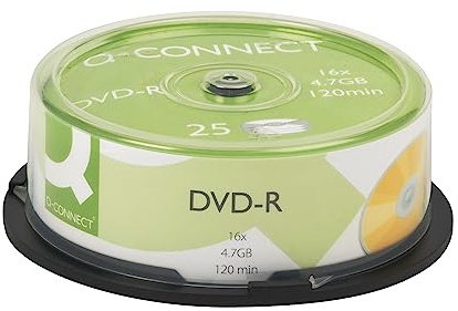 DVD-R Q-Connect Spindle 16x 120 min non stampabile conf.da 25 pezzi - KF00255