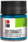 Marabu 14010005056 - Decormatt Acryl Cyan 056, 50 ml, samtmatte Acrylfarbe auf Wasserbasis, cremig und farbintensiv, speichelfest, wetterfest, zum freien Malen und Schablonieren