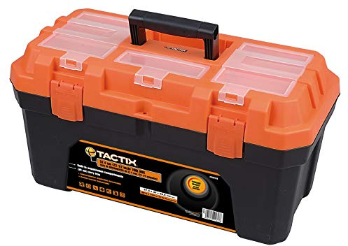 Tactix 320114 Werkzeugkoffer, 57,4 cm, Schwarz/Orange