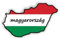 Auto Aufkleber, Car Sticker Magyarország Ungarn, Hungary. Konturgeschnitten. (ca. 11x8 cm)