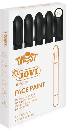 Jovi - Twist Face Paint, Maquillaje Facial Infantil, 5 Unidades, Color Negro (19115)