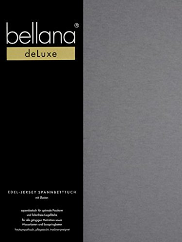 bellana® Deluxe Spannbetttuch für Wasserbetten und Boxspringbetten, 140-160 x 200-220 cm, grau