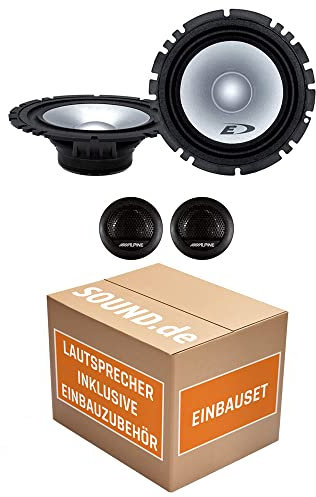 Einbauset Lautsprecher System Alpine SXE-1750S - 16,5cm passend für Ford S