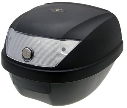 2EXTREME 28L Top Case Koffer schwarz, Reflektor weiß