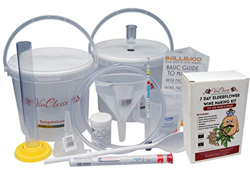 Wine Making Equipment Including 6 Bottle Elderflower Fruit Wine Ingredient Kit