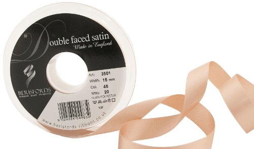 Berisfords 3501 15mm 45 Ecru Double Satin Ribbon x 20mtr, 20m