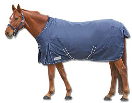 WALDHAUSEN Outdoordecke Economic, Fleece, Rückenlänge 125 cm, marine/weiß