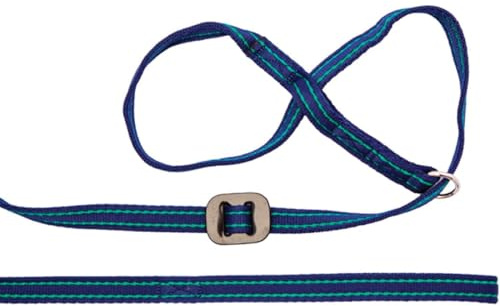 Gencon - All-in-One Anti Pull Dog Lead and Headcollar - Figure of 8 Dog Lead with Soft Loop Handle, Gentle Control - Left Hand - Washable - UK Made - Navy/Jade