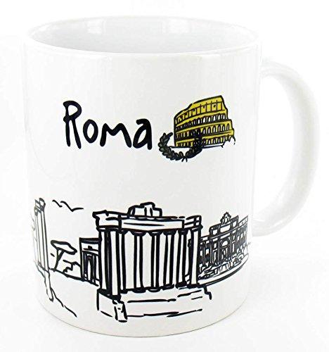 die stadtmeister Keramiktasse weiß ''Skyline Rom''