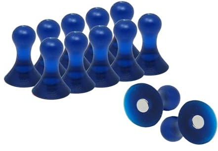 Large Navy Blue Skittle Magnets for Fridge, Whiteboard, Noticeboard, Filing Cabinet - Pack of 6