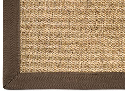 Astra Sisal Teppich Manaus mit Bordüre Farbe Cognac Coffee 100% Sisal - 18 Größen, Größe: 140x200 cm