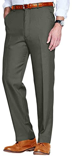 Chums Men's Elasticated Waist Formal Trousers Lovat