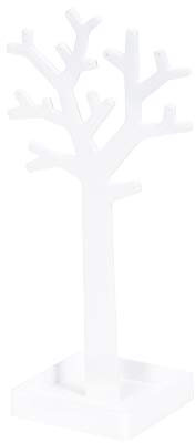 Compactor Porte-Bijoux Arbre, pour Boucles d'oreilles et Bracelets, Blanc, Polystyrène, Diamètre 14.8 x 9.9 x H. 30 cm, RAN6047