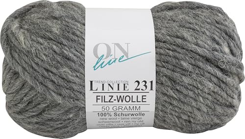 ONline Linie 231 Filzwolle 902 - Grau meliert