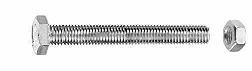 Gartenwelt Riegelsberger 2er Set Schrauben für 71 mm (M10x90 mm) Bodenhülse Pfostenanker Pfostenschuh Anker Carport H-Pfostenträger verzinkt
