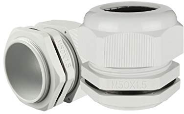 sourcing map 10 Pcs M50 Waterproof Nylon Cable Gland Joint Adjustable Connector for 32mm-38mm Dia Cable Wire