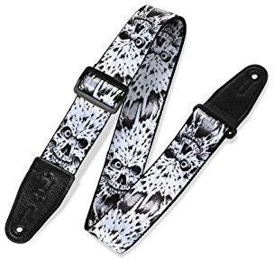 Levy's 2-inch Polyester Guitar Strap - Scarey Face