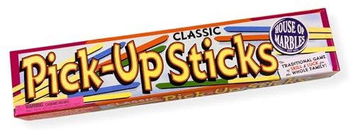House of Marbles Pick Up Sticks, Traditional Family Game with 31 Natural Wooden Pieces, Classic Travel Nostalgic Game, Also Known as Spillikins, Jerk Straw or Mikado, for Adults and Kids