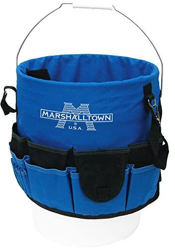 MARSHALLTOWN Flooring and Tiling Super Bucket Bag, 47 Pockets, Water Resistant Nylon, 10847