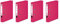 4er Packung Herlitz Ordner maX.file protect+ A4 Voll-PP-Folienbezug Wechselfenster (pink schmal, 4)