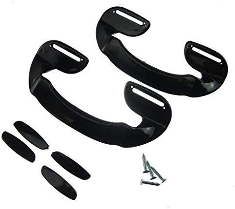 Ufixt 2 x Fits Essentials, Frigidaire, Gorenje, Haier, Hoover and Hotpoint Universal Black Plastic Fridge Freezer Door Grab Handle