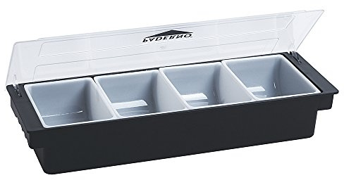 Paderno World Cuisine ABS Plastic Bar Cocktail Container with 4-Storage Compartments